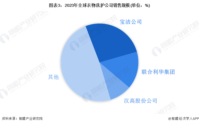 2024年全球洗衣液市场竞争格局：宝洁、联合利华、汉高三家独大中国品牌海外影响力有待发展(图3)